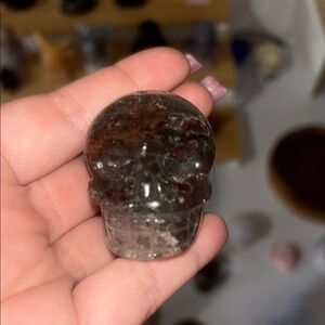 Crystal Garden Quartz  Skull Figurine